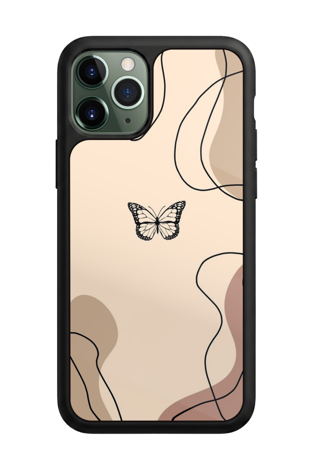 iPhone 11 Pro Max Uyumlu Kelebek Tasarımlı Glossy Premium Kılıf