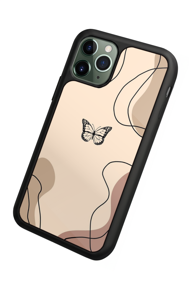 iPhone 11 Pro Max Uyumlu Kelebek Tasarımlı Glossy Premium Kılıf