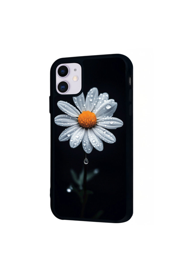 iPhone 11 Uyumlu Papatya Tasarımlı Glossy Premium Kılıf