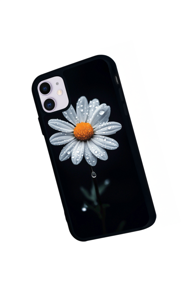 iPhone 11 Uyumlu Papatya Tasarımlı Glossy Premium Kılıf