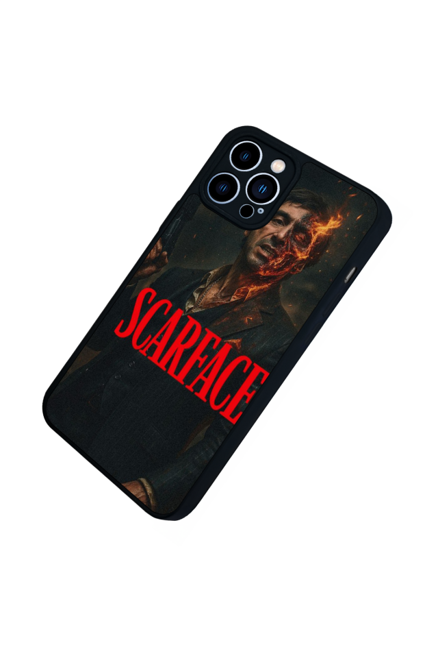 iPhone 12 Pro Max Uyumlu Scarface Tasarımlı Glossy Premium Kılıf