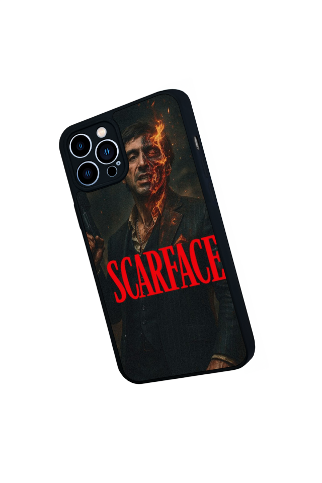 iPhone 12 Pro Max Uyumlu Scarface Tasarımlı Glossy Premium Kılıf