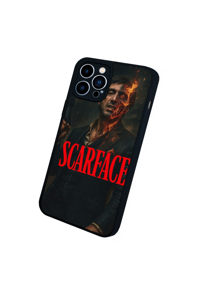 iPhone 12 Pro Max Uyumlu Scarface Tasarımlı Glossy Premium Kılıf