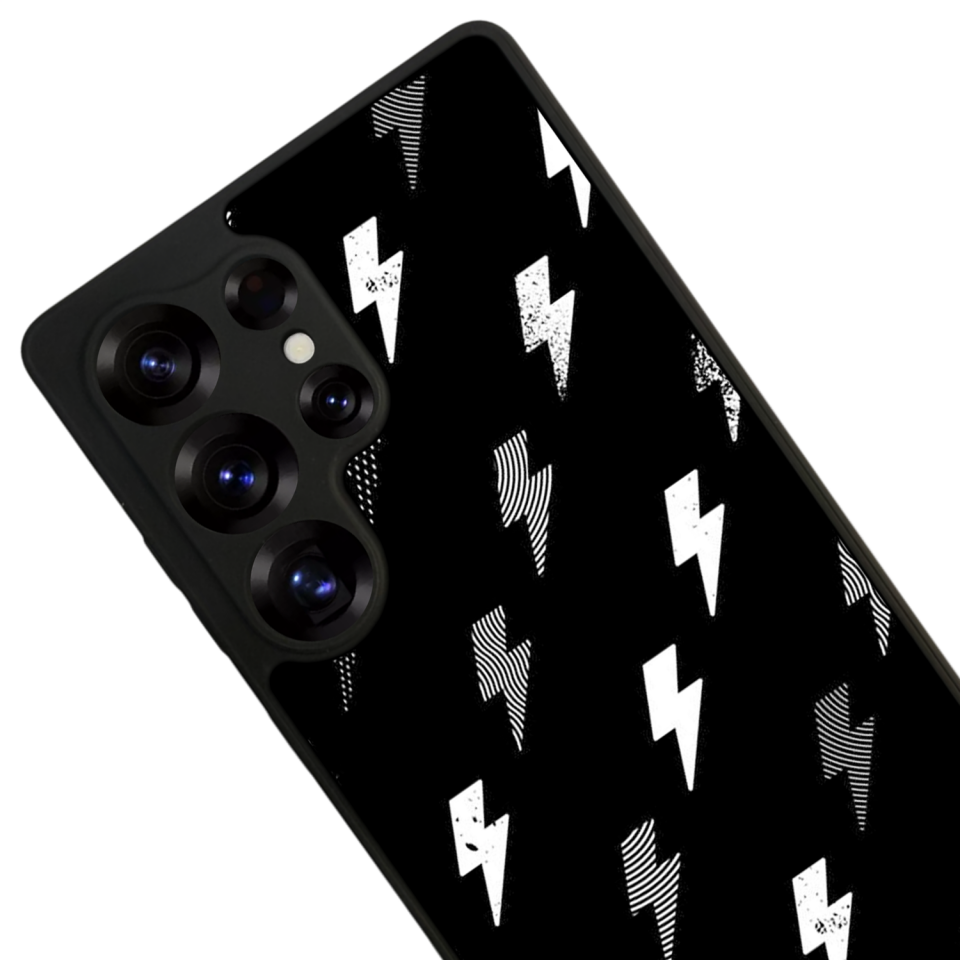 Samsung Galaxy S25 Ultra Uyumlu Simsek Tasarımlı Glossy Premium Kılıf