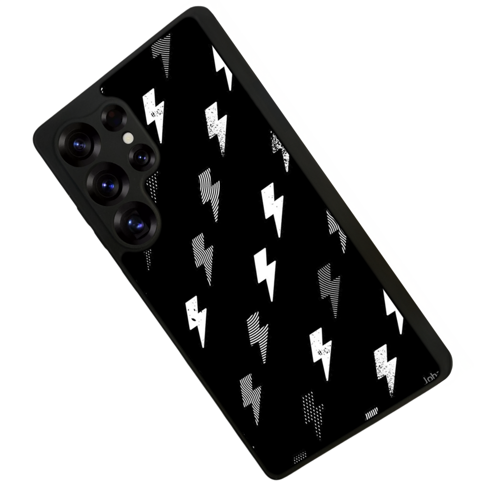 Samsung Galaxy S25 Ultra Uyumlu Simsek Tasarımlı Glossy Premium Kılıf