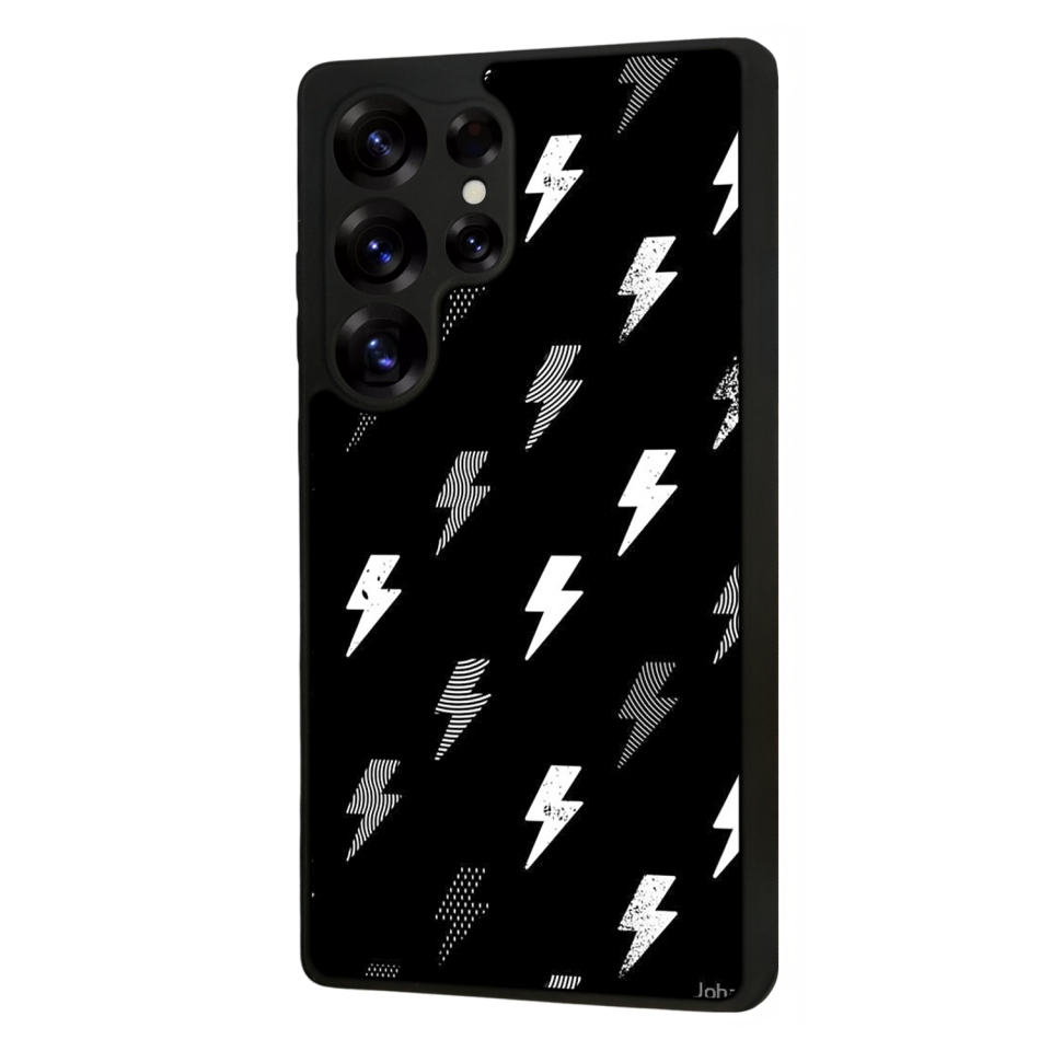 Samsung Galaxy S25 Ultra Uyumlu Simsek Tasarımlı Glossy Premium Kılıf