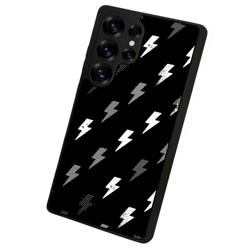 Samsung Galaxy S25 Ultra Uyumlu Simsek Tasarımlı Glossy Premium Kılıf