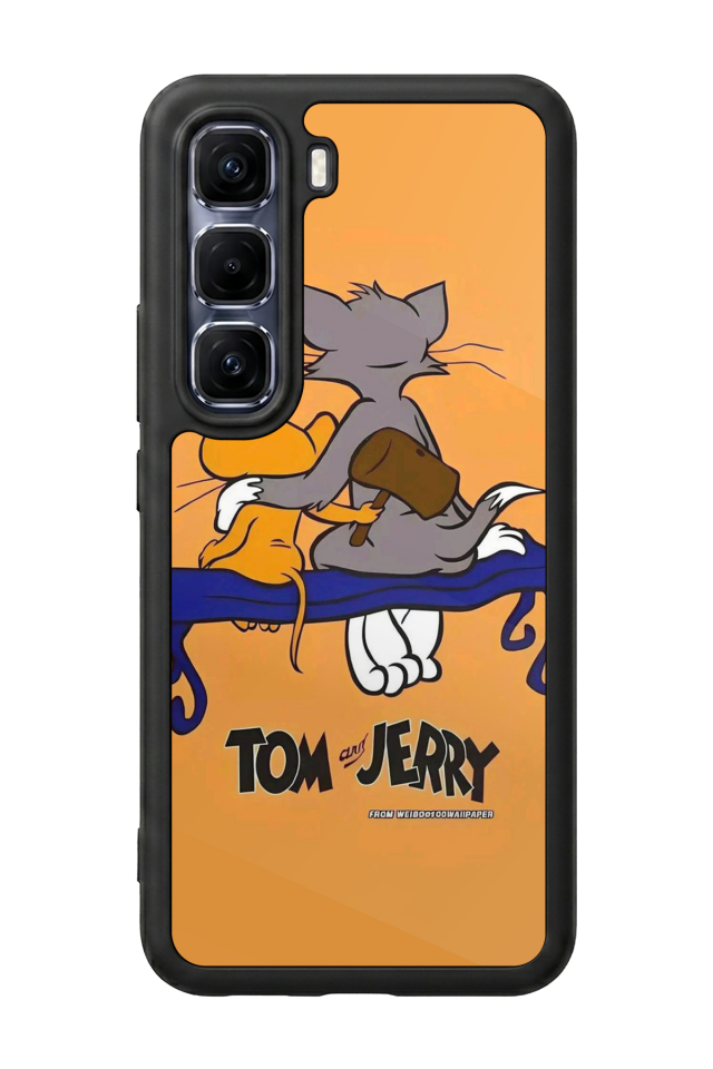 Infinix Hot 60 Pro Plus Uyumlu Tom And Jerry Tasarımlı Glossy Premium Kılıf
