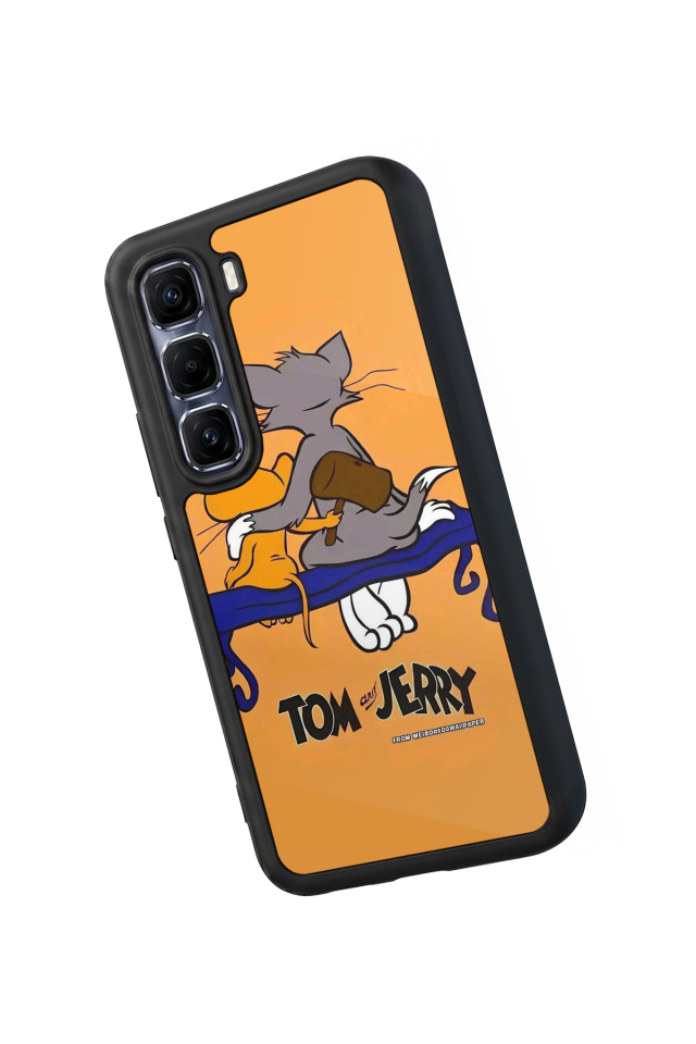 Infinix Hot 60 Pro Plus Uyumlu Tom And Jerry Tasarımlı Glossy Premium Kılıf