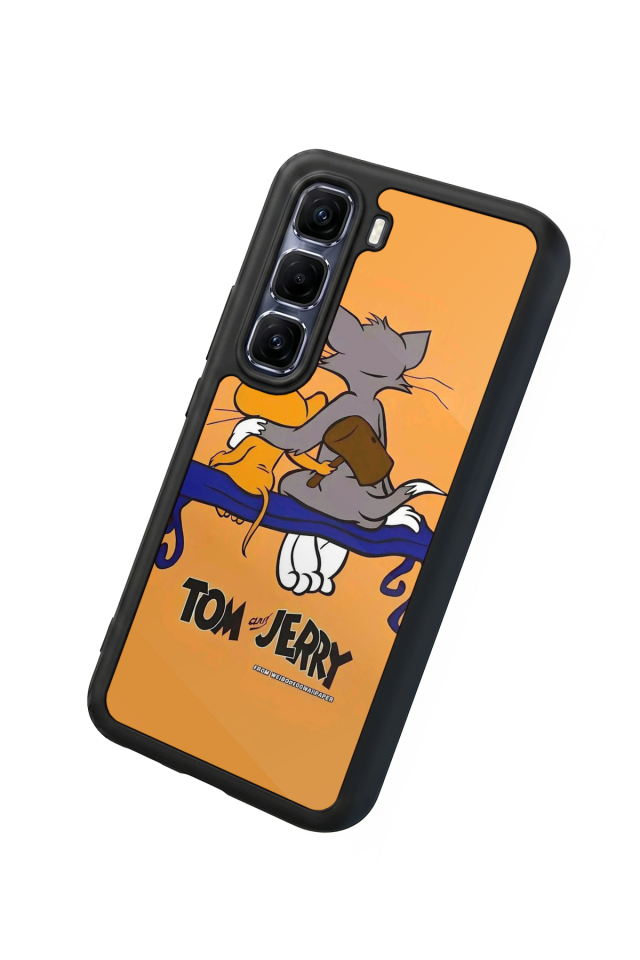 Infinix Hot 60 Pro Plus Uyumlu Tom And Jerry Tasarımlı Glossy Premium Kılıf
