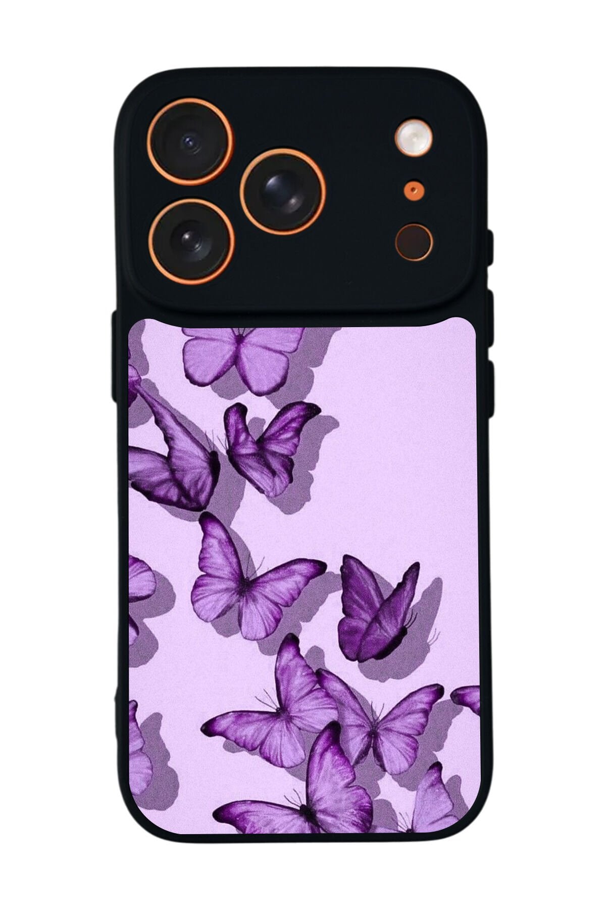 iPhone 17 Pro Uyumlu Kelebek Tasarımlı Glossy Premium Kılıf