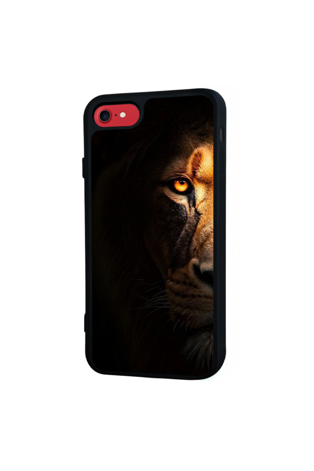 iPhone SE Uyumlu Aslan Tasarımlı Glossy Premium Kılıf
