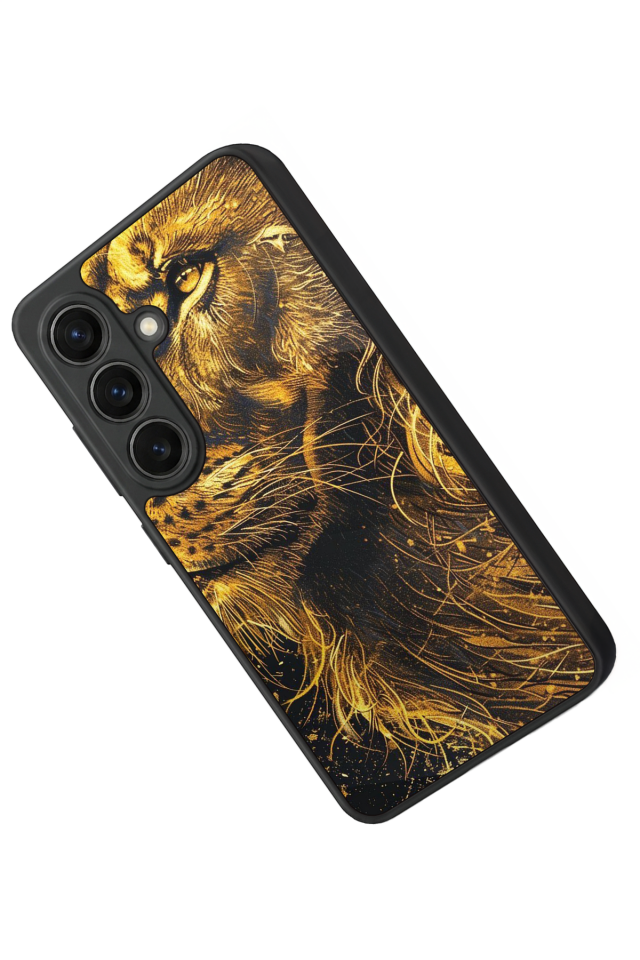 Samsung Galaxy S26 Uyumlu Aslan Tasarımlı Glossy Premium Kılıf