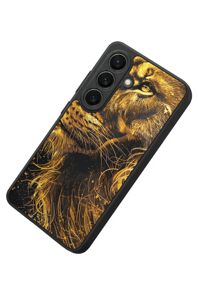 Samsung Galaxy S26 Uyumlu Aslan Tasarımlı Glossy Premium Kılıf