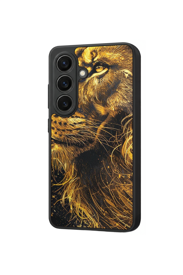 Samsung Galaxy S26 Uyumlu Aslan Tasarımlı Glossy Premium Kılıf