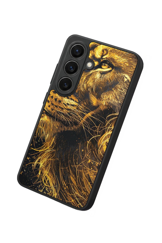 Samsung Galaxy S26 Uyumlu Aslan Tasarımlı Glossy Premium Kılıf