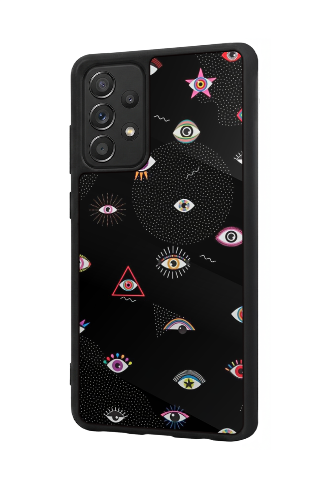 Samsung Galaxy A72 Uyumlu Göz Tasarımlı Glossy Premium Kılıf