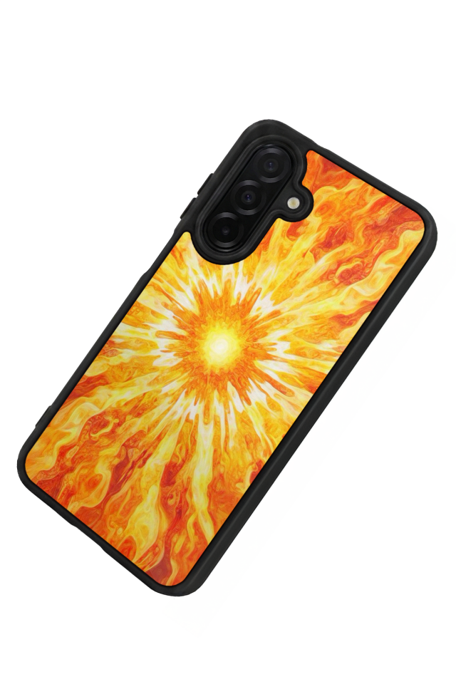 Samsung Galaxy A36 Uyumlu Güneş Tasarımlı Glossy Premium Kılıf