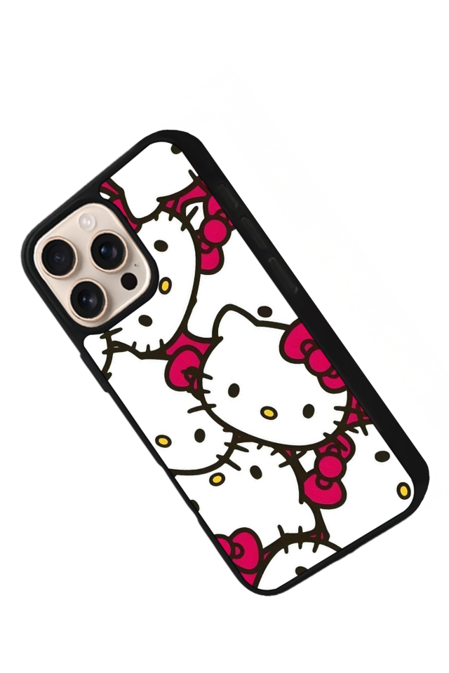 iPhone 14 Pro Max Uyumlu HelloKitty Tasarımlı Glossy Premium Kılıf