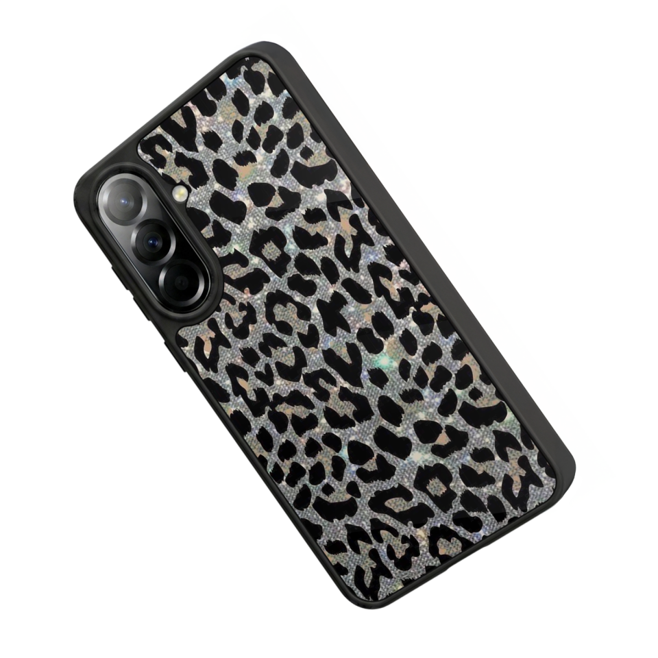 Samsung Galaxy A57 Uyumlu Hologram Leopar Tasarımlı Glossy Premium Kılıf