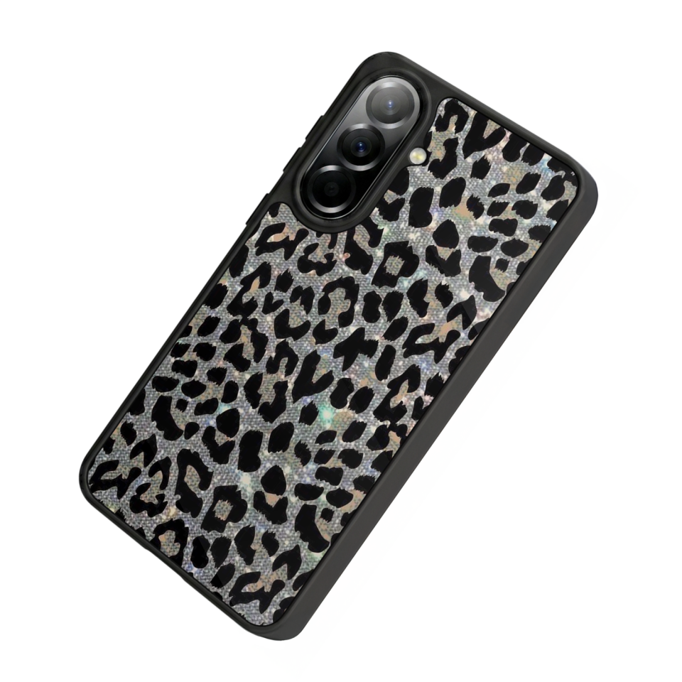 Samsung Galaxy A57 Uyumlu Hologram Leopar Tasarımlı Glossy Premium Kılıf