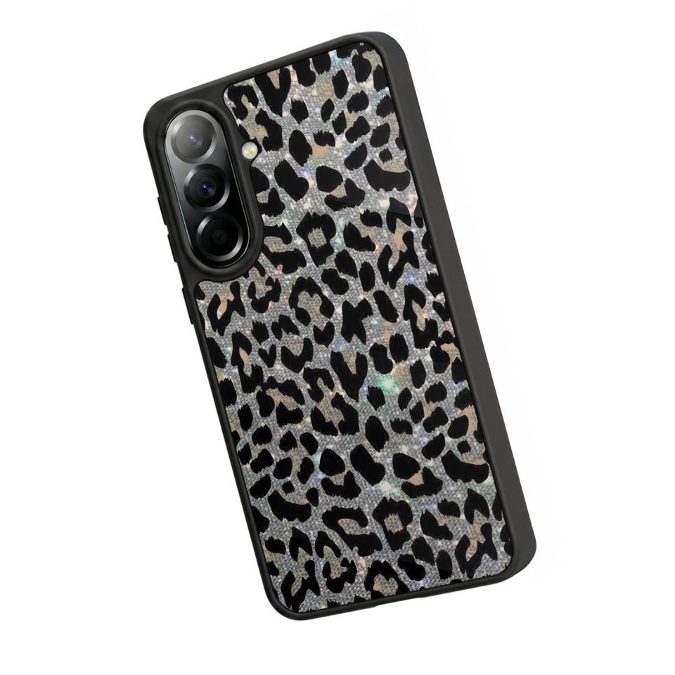 Samsung Galaxy A57 Uyumlu Hologram Leopar Tasarımlı Glossy Premium Kılıf