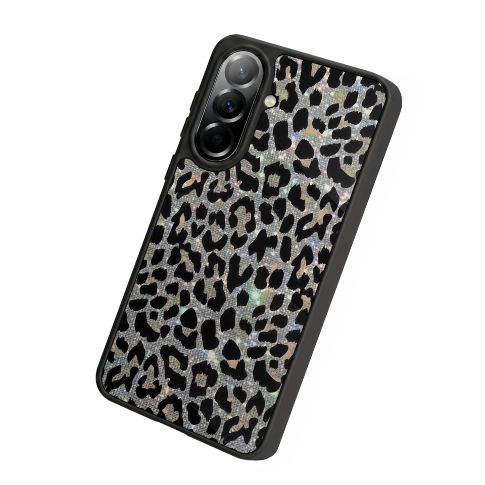 Samsung Galaxy A57 Uyumlu Hologram Leopar Tasarımlı Glossy Premium Kılıf