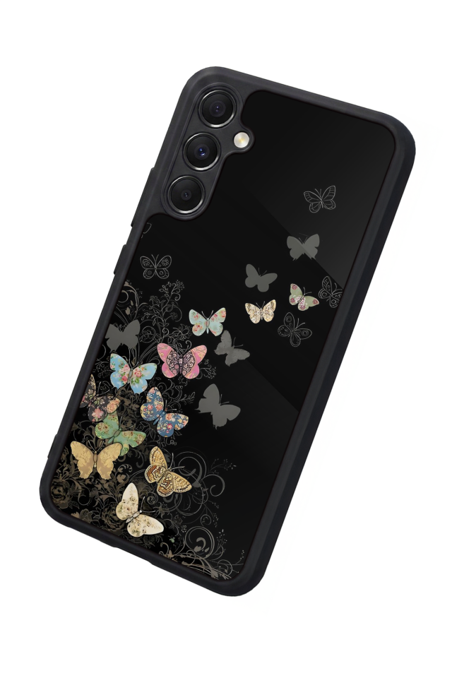 Samsung Galaxy M34 Uyumlu Kelebek Tasarımlı Glossy Premium Kılıf
