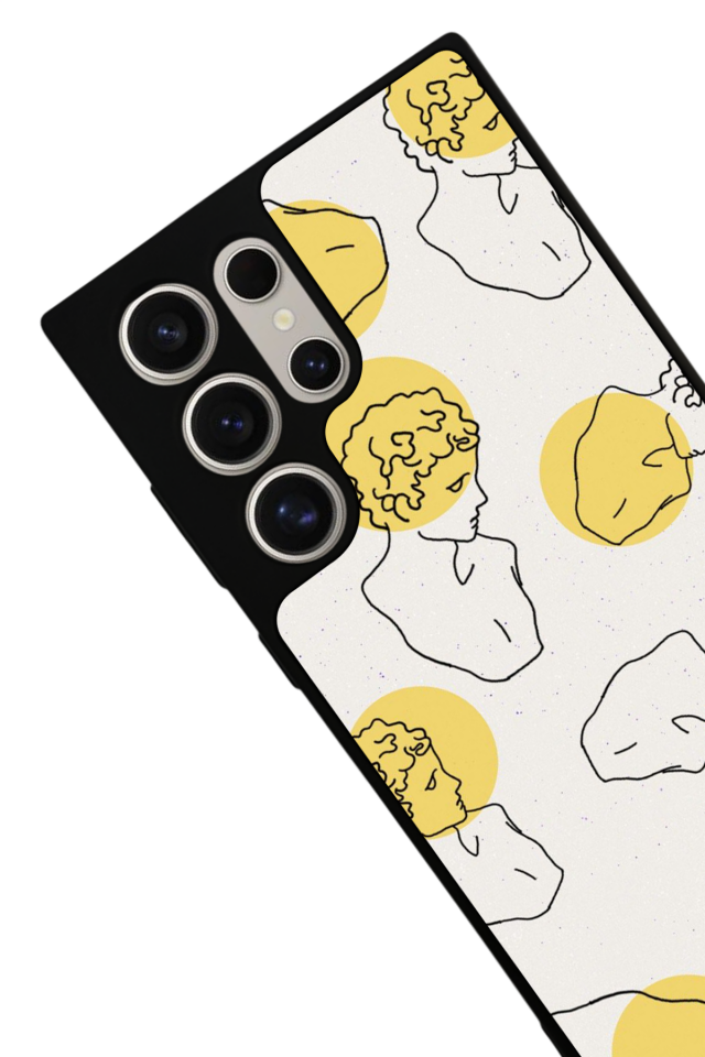 Samsung Galaxy S22 Ultra Uyumlu Line Art Tasarımlı Glossy Premium Kılıf