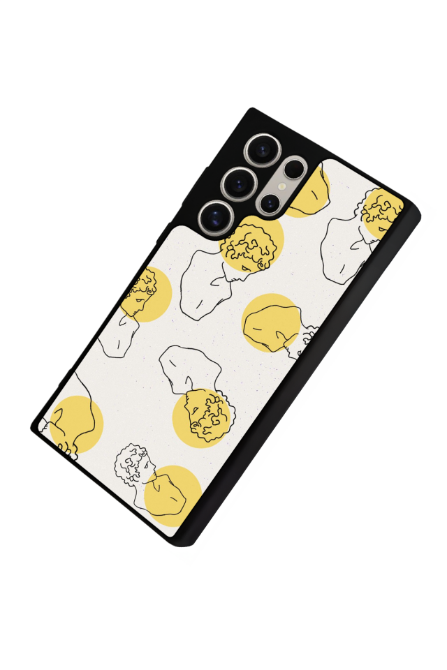 Samsung Galaxy S22 Ultra Uyumlu Line Art Tasarımlı Glossy Premium Kılıf