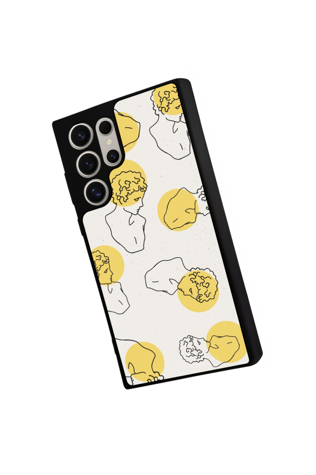 Samsung Galaxy S22 Ultra Uyumlu Line Art Tasarımlı Glossy Premium Kılıf