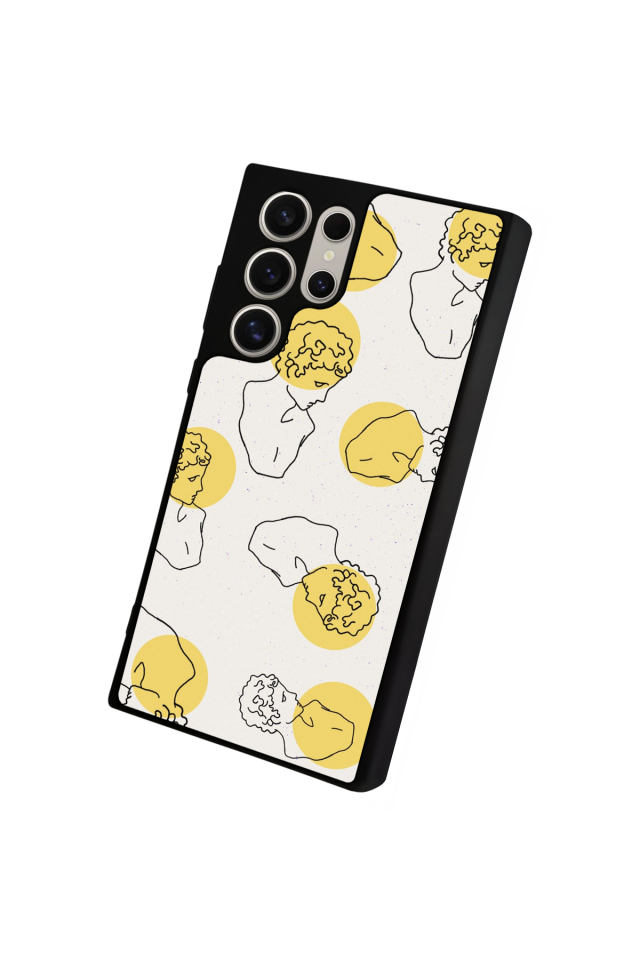 Samsung Galaxy S22 Ultra Uyumlu Line Art Tasarımlı Glossy Premium Kılıf