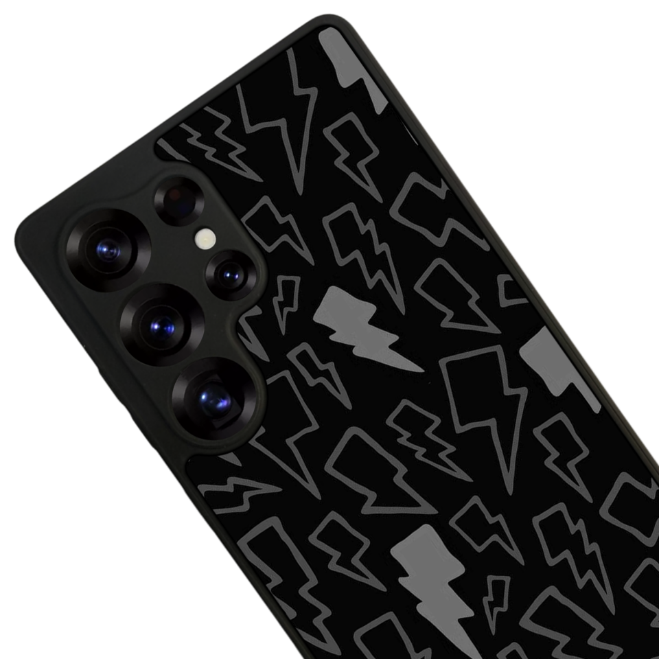 Samsung Galaxy S25 Ultra Uyumlu Simsek Tasarımlı Glossy Premium Kılıf