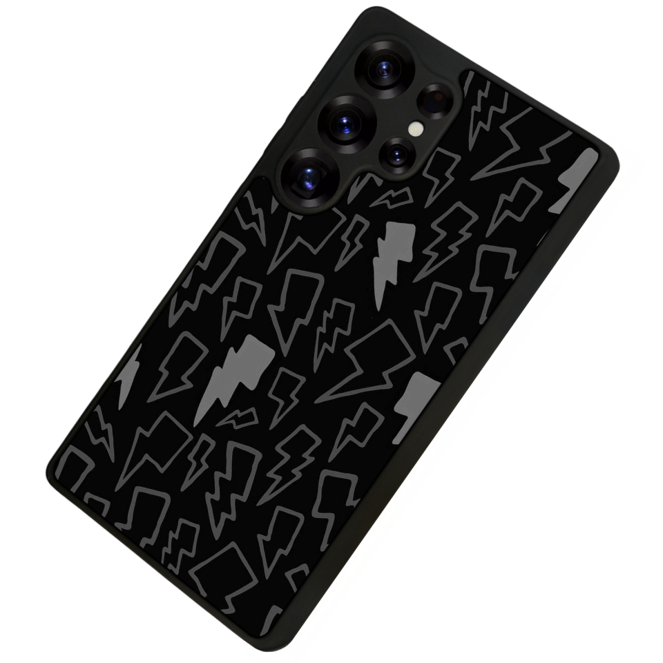 Samsung Galaxy S25 Ultra Uyumlu Simsek Tasarımlı Glossy Premium Kılıf