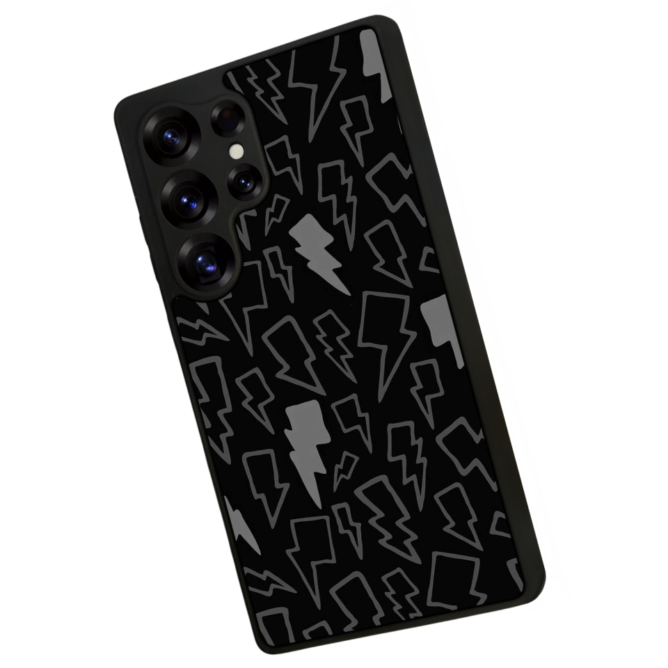 Samsung Galaxy S25 Ultra Uyumlu Simsek Tasarımlı Glossy Premium Kılıf