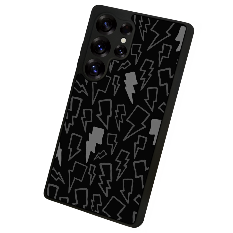 Samsung Galaxy S25 Ultra Uyumlu Simsek Tasarımlı Glossy Premium Kılıf