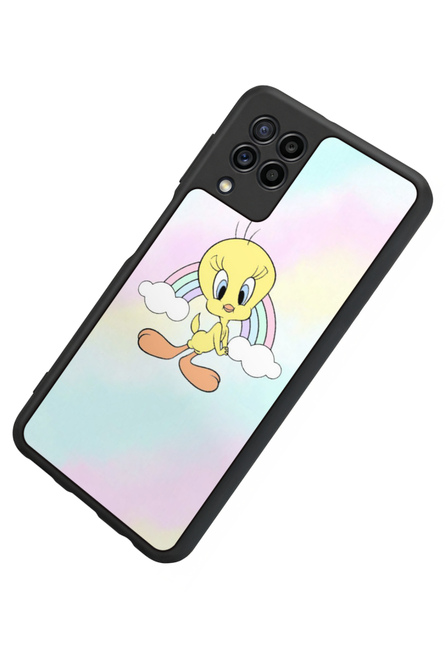 Samsung Galaxy M32 Uyumlu Tweety Tasarımlı Glossy Premium Kılıf