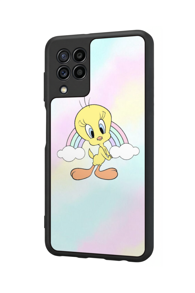Samsung Galaxy M32 Uyumlu Tweety Tasarımlı Glossy Premium Kılıf