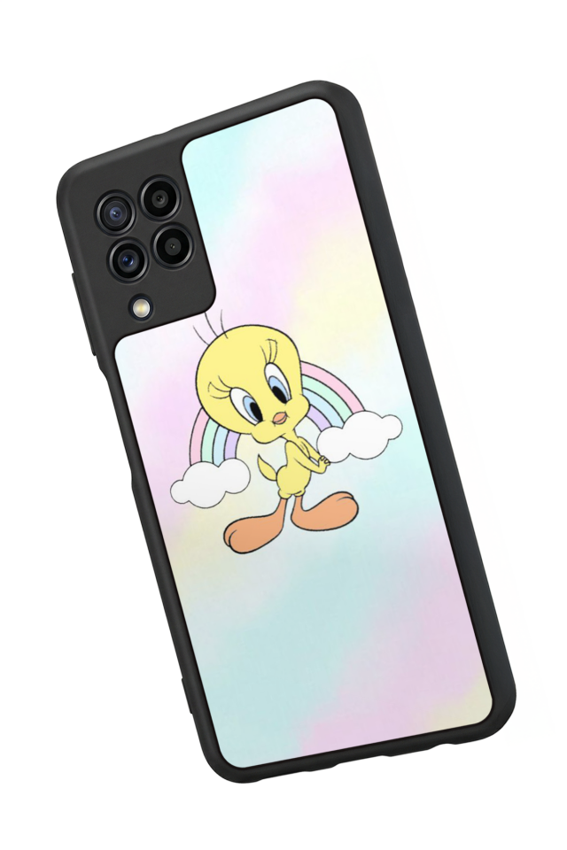 Samsung Galaxy M32 Uyumlu Tweety Tasarımlı Glossy Premium Kılıf