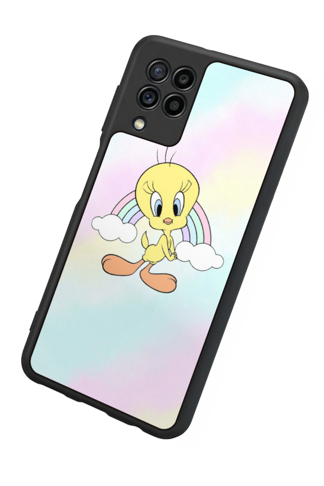 Samsung Galaxy M32 Uyumlu Tweety Tasarımlı Glossy Premium Kılıf