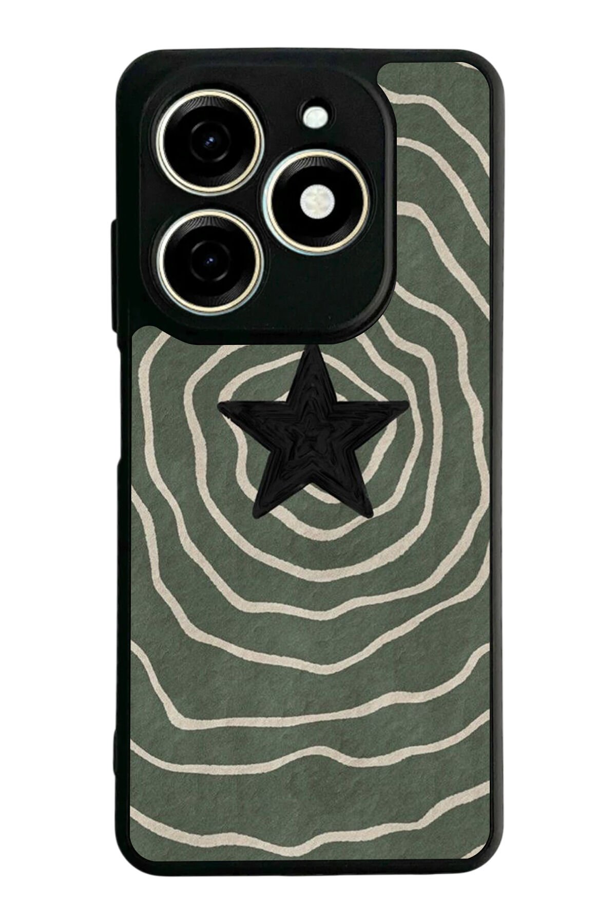 Tecno Spark 20/20C Uyumlu Retro Yildizlar Tasarımlı Glossy Premium Kılıf