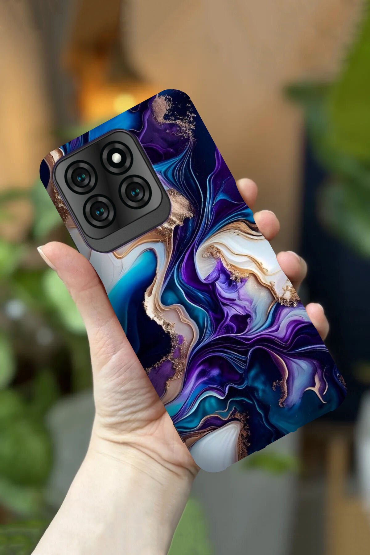 Reeder S71 Uyumlu Kamera Korumalı Karışık Renkli Mermer Desenli HD Baskılı Silikon Kılıf