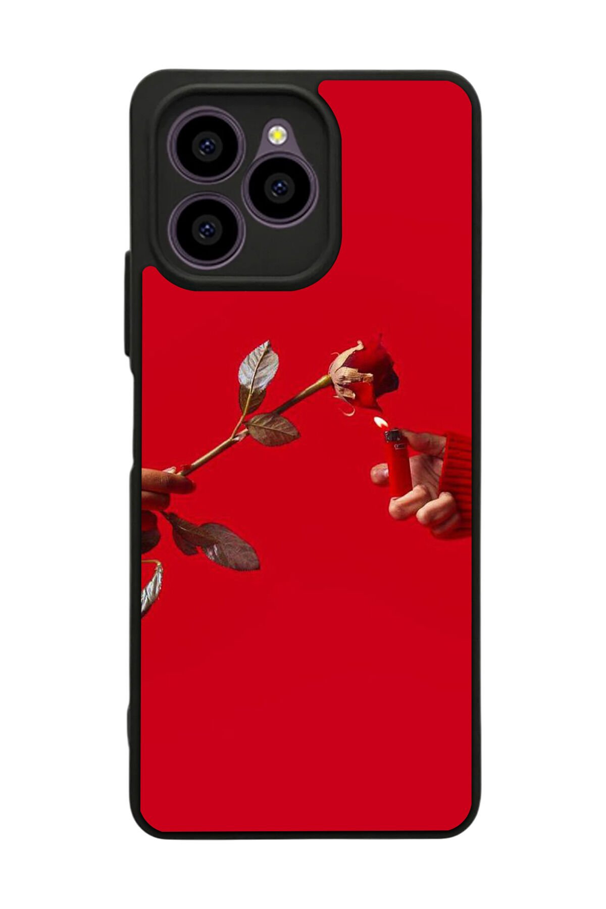 Omix X6 Uyumlu Kirmizi Tasarımlı Glossy Premium Kılıf