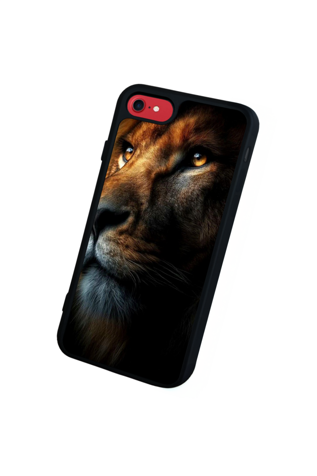 iPhone SE Uyumlu Aslan Tasarımlı Glossy Premium Kılıf