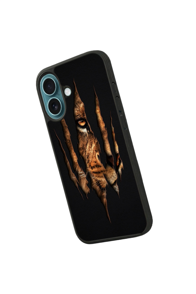 iPhone 16 Plus Uyumlu Aslan Tasarımlı Glossy Premium Kılıf