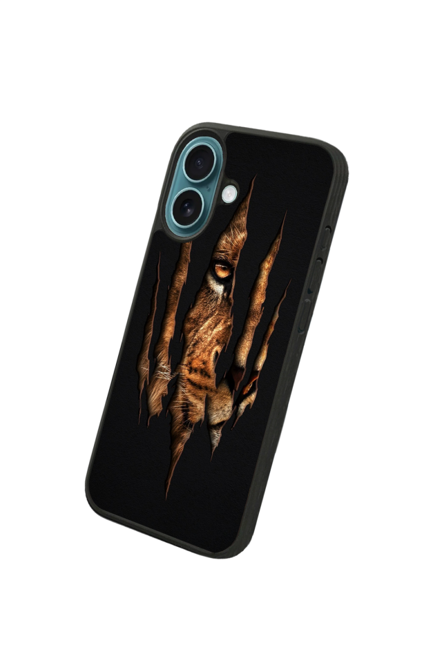 iPhone 16 Plus Uyumlu Aslan Tasarımlı Glossy Premium Kılıf