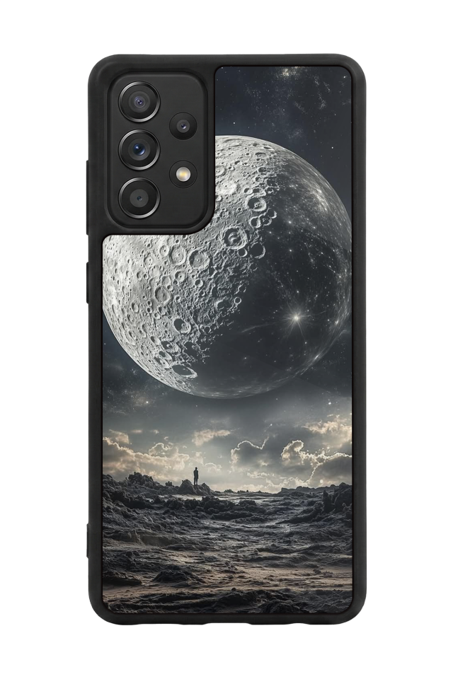 Samsung Galaxy A72 Uyumlu Ay Tasarımlı Glossy Premium Kılıf