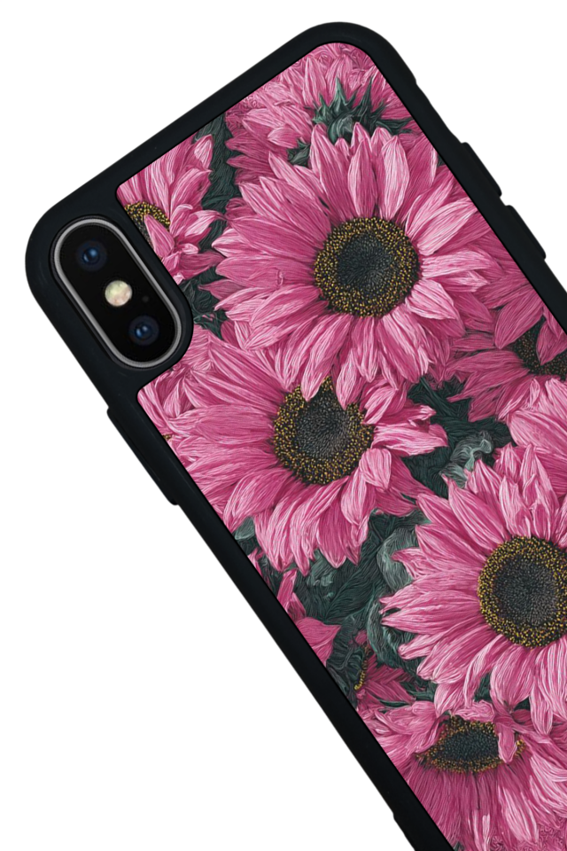 iPhone X/ XS Uyumlu Cicek Tasarımlı Glossy Premium Kılıf