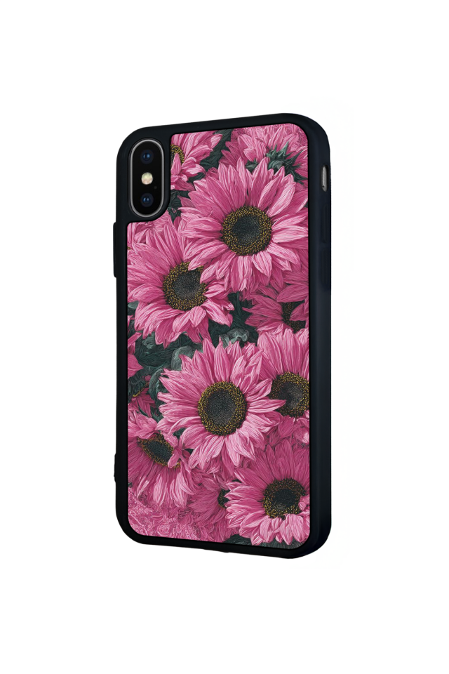 iPhone X/ XS Uyumlu Cicek Tasarımlı Glossy Premium Kılıf