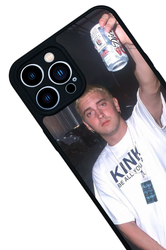 iPhone 13 Pro Max Uyumlu Eminem Tasarımlı Glossy Premium Kılıf
